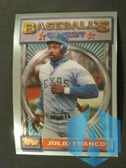 1993 Topps Finest Baseball #161 Julio Franco RANGERS
